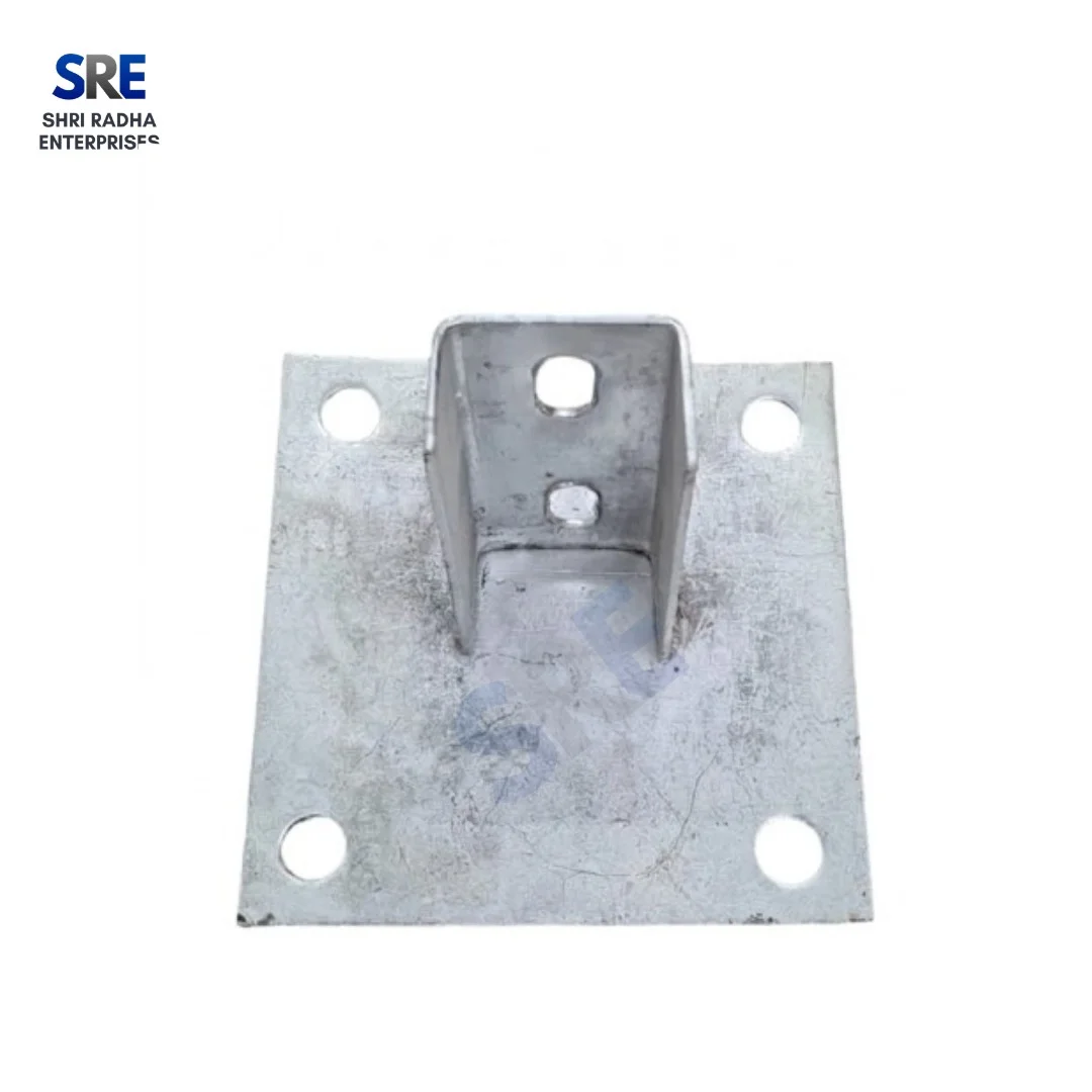Top View of Solar Base Plate with C Channel Bracket for Ground Mounted Solar Structure Foundation