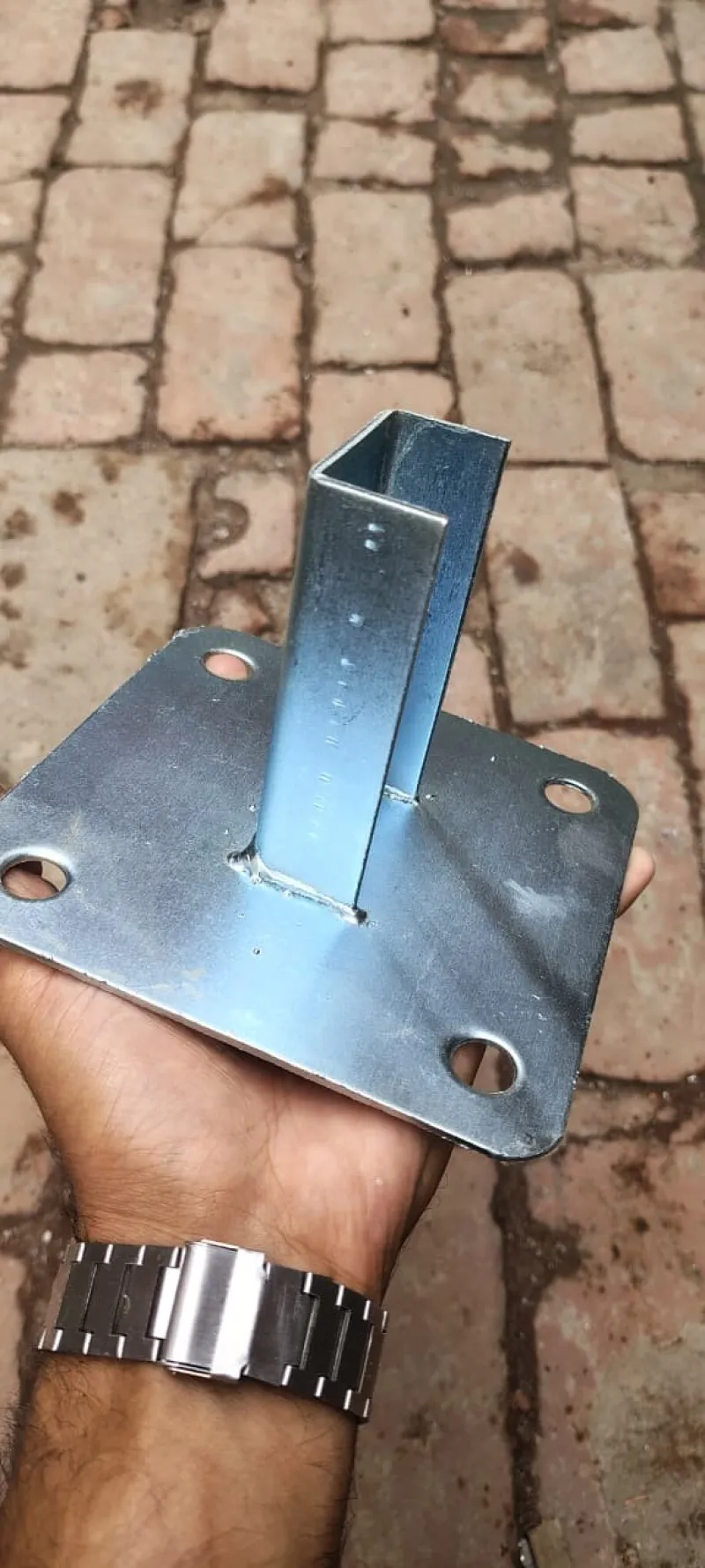 Hot-Dip Galvanized Solar Base Plate with Zinc Coating for Solar Mounting Structure