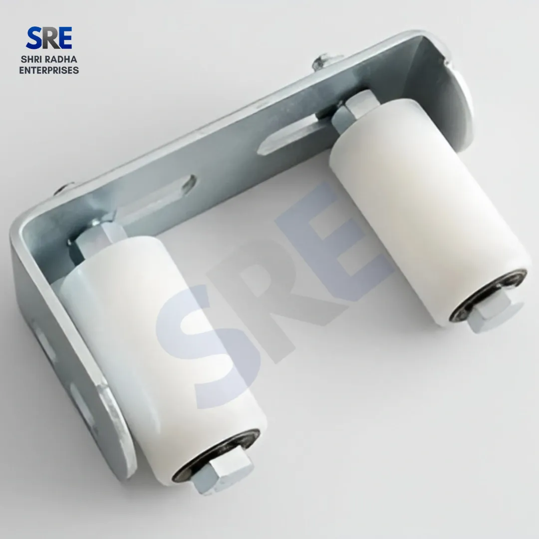 Heavy Duty Double Nylon Roller Guide Bracket For Sliding Gate – Zinc Plated