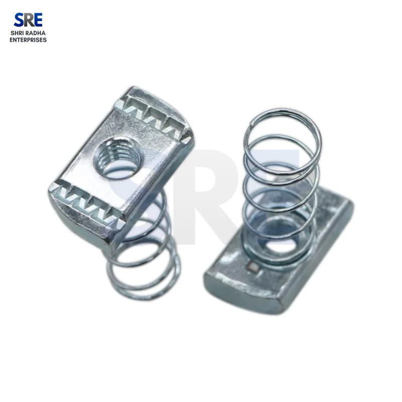 Heavy duty long spring channel nut M6 M8 M10 M12 M16 sizes for deep strut channels Thumbnail 2